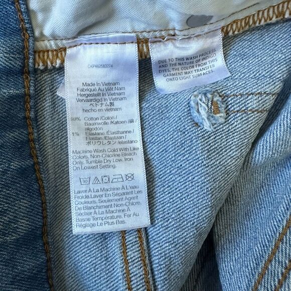 MADEWELL The Perfect Jean Shorts Blue Denim High Rise Distressed - Picture 9 of 11